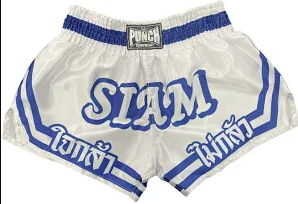 Punch Thai Shorts - Siam in White And Blue - view 4