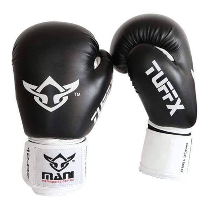 Mani Tuffx Boxing Gloves Silver/Blue 12oz
