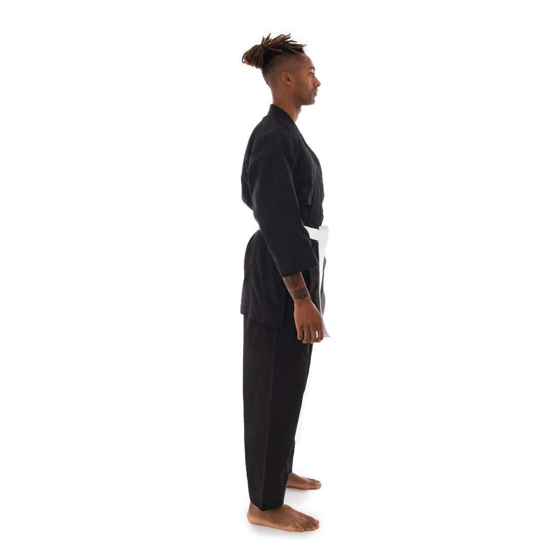 SMAI 12oz Canvas Karate Gi - Black Karate Uniform - detail view 4