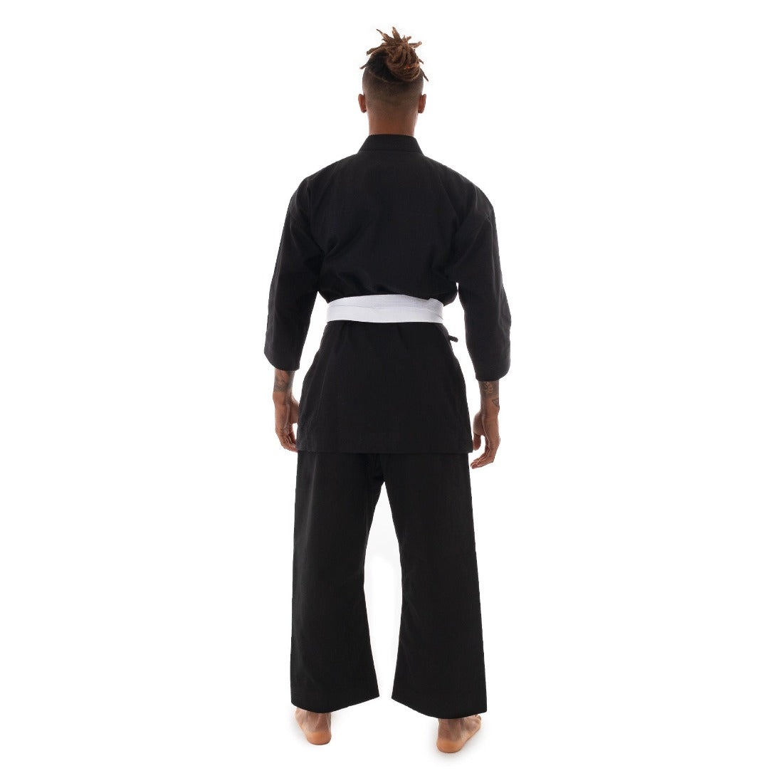 SMAI 12oz Canvas Karate Gi - Black Karate Uniform - detail view 5