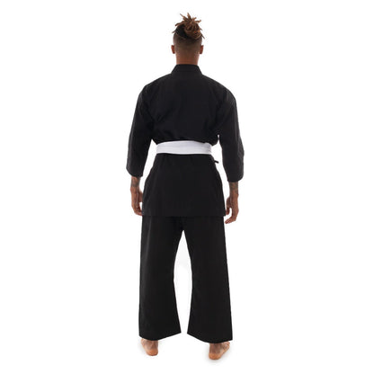 SMAI 12oz Canvas Karate Gi - Black Karate Uniform - detail view 5