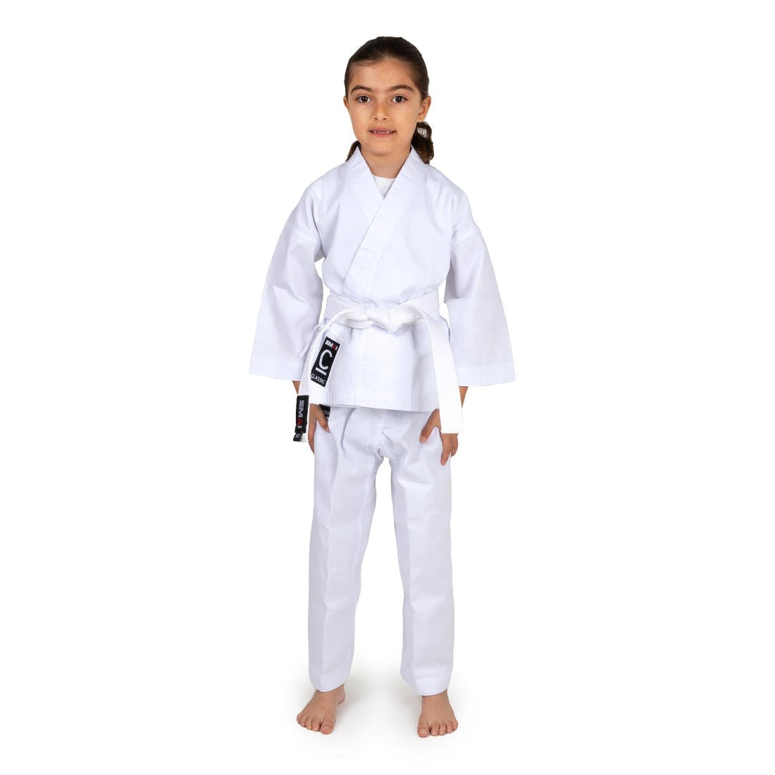 SMAI Classic 8oz White Student Karate Gi - Karate Uniform - detail view 4